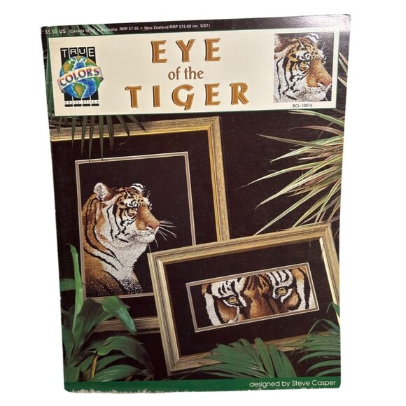 Eye Of The Tiger Cross-Stitch Pattern By True Colors International - Picture 1 of 3